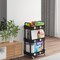 3-Tier Kitchen Storage Cart,Multifunction Utility Rolling Storage Organizer,Mobile Shelving Unit Cart with Lockable Wheels for Bathroom,Laundry,Living Room,With Classified Stickers,Black